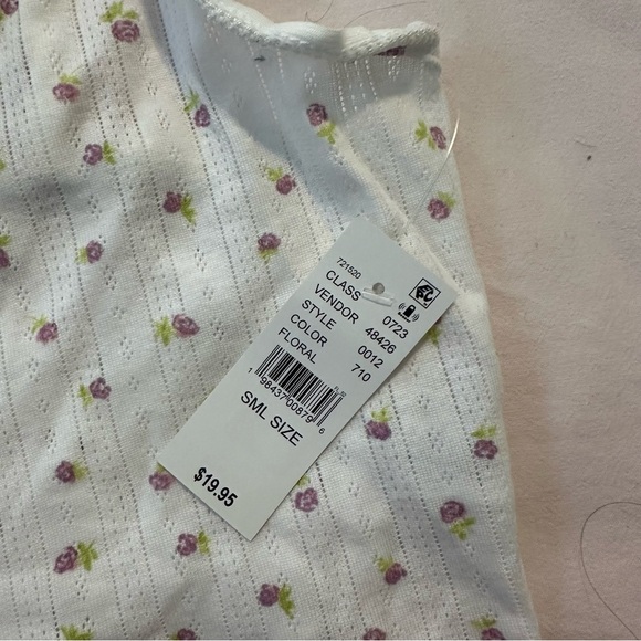 PacSun White and Purple Floral Top - Picture 2 of 2